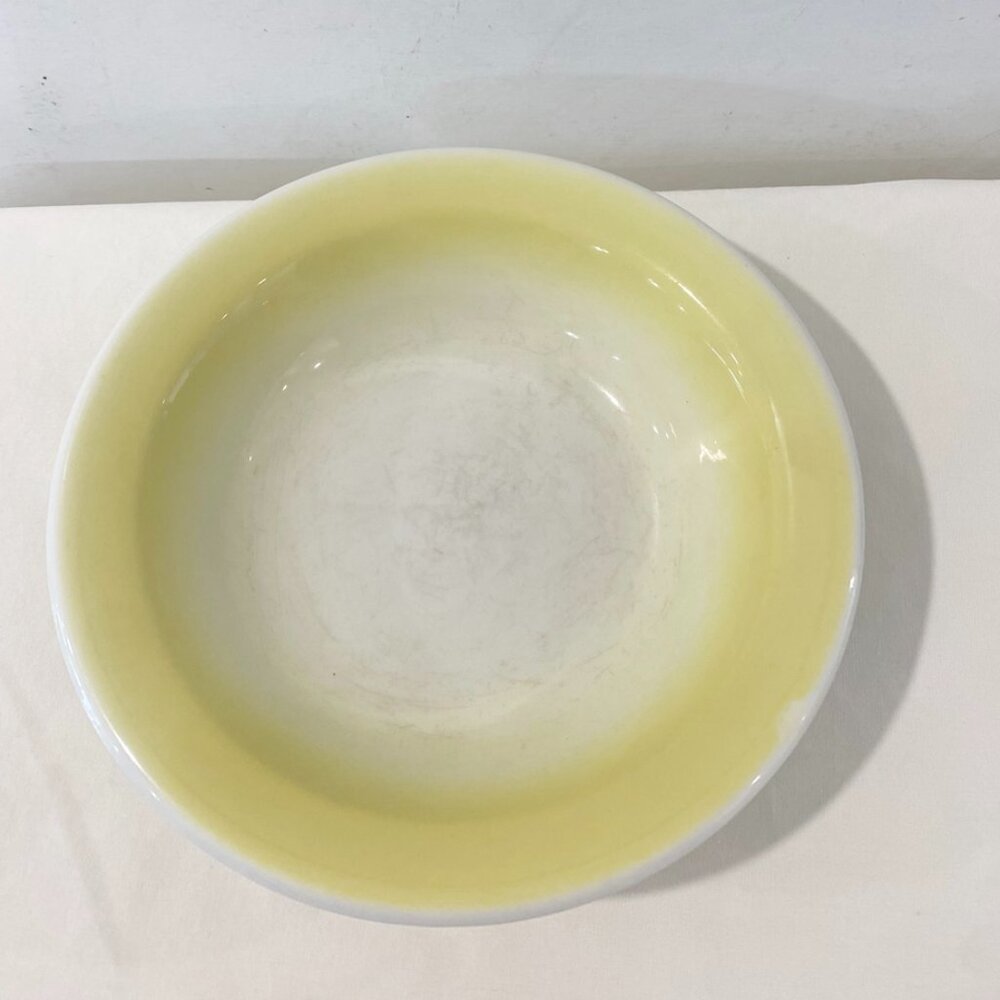 Vintage 1950s Sterling Vitrified China Soup Cereal Bowl White Yellow Ombre USA